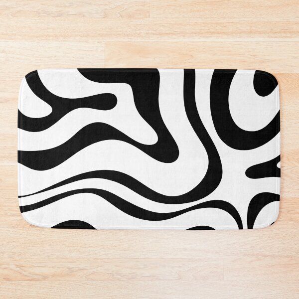 Item preview, Zebra Swirl Abstract Pattern Square in Black and White designed and sold by kierkegaard.