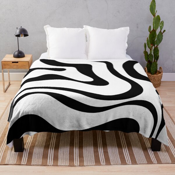Item preview, Zebra Swirl Abstract Pattern Square in Black and White designed and sold by kierkegaard.