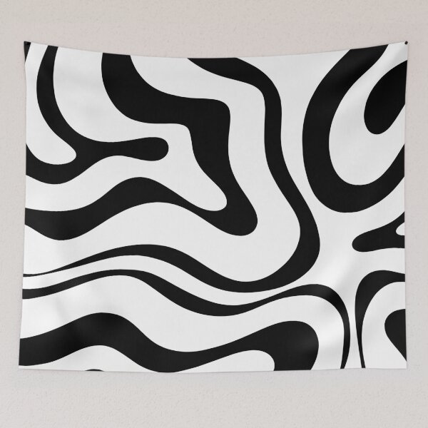 Item preview, Zebra Swirl Abstract Pattern Square in Black and White designed and sold by kierkegaard.