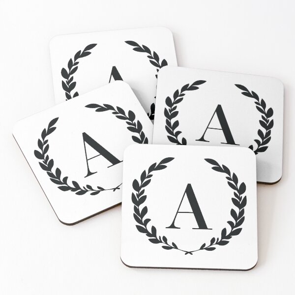 Item preview, Letter A, Laurel wreath monogram A, Initial A, Laurel frame with letter A designed and sold by KateBilous.