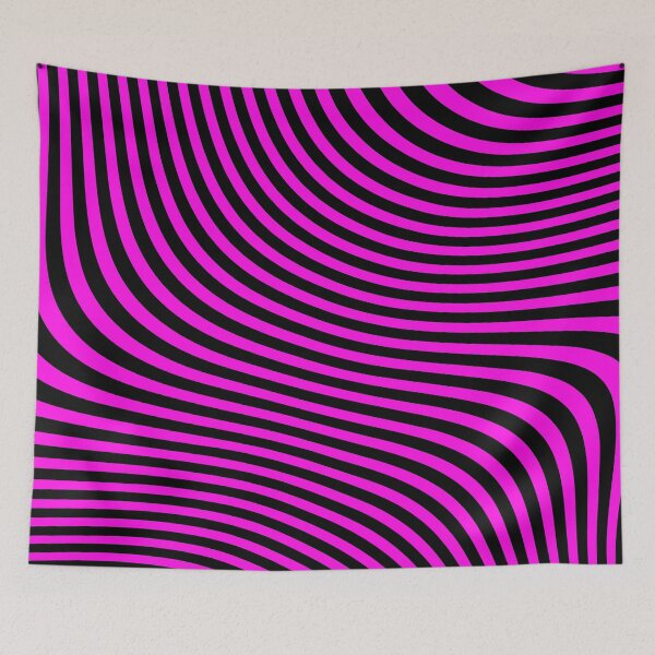 Item preview, seamless wavy pattern, Twisted duotone background. Abstract pattern from lines, Black and pink texture designed and sold by mashmosh.
