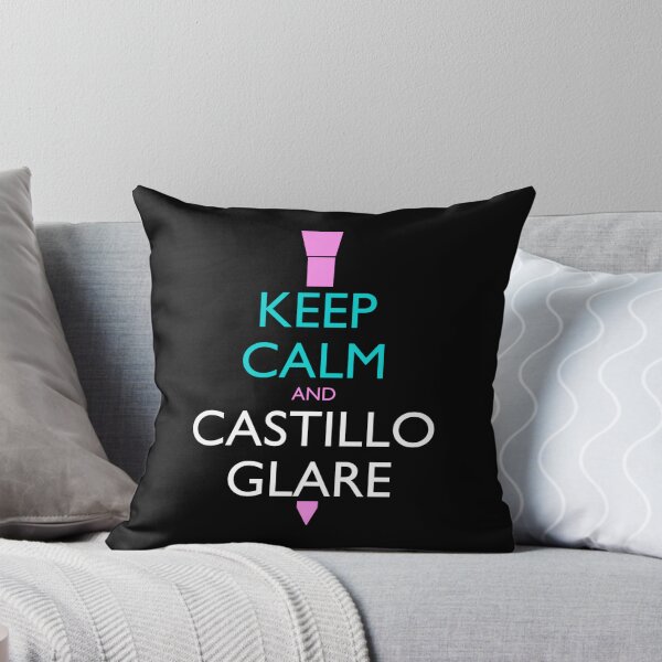 Item preview, Keep Calm and Castillo Glare Pillow (color) designed and sold by olmosperfect.