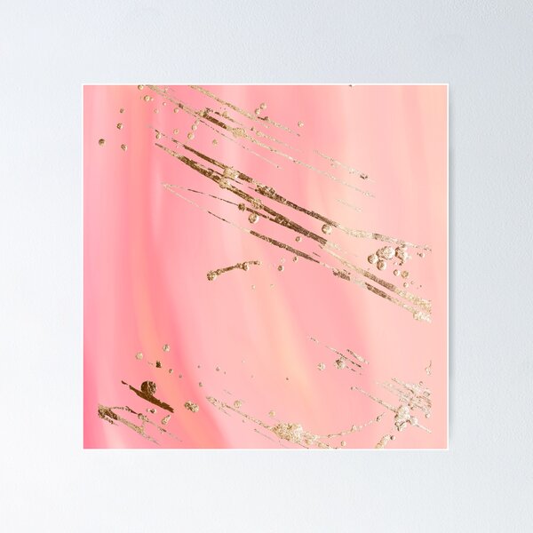 Item preview, Pink Peach gold Abstract art designed and sold by janvi777.