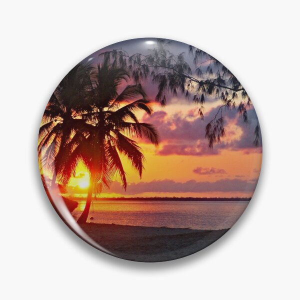 Item preview, Tropical Sunset Beach Palm Trees Landscape designed and sold by worldways.