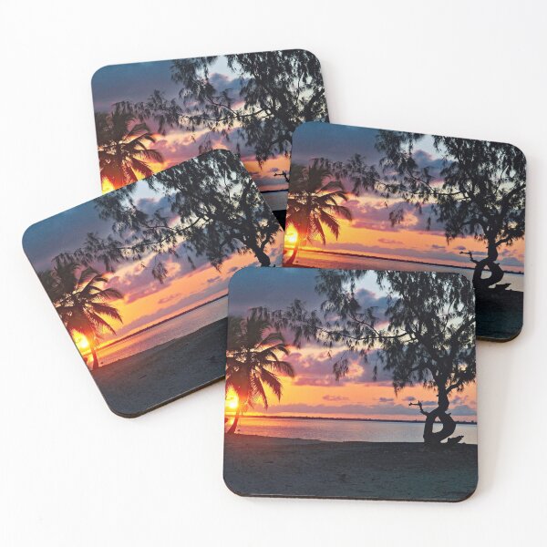 Item preview, Tropical Sunset Beach Palm Trees Landscape designed and sold by worldways.