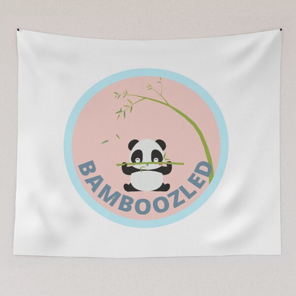 Item preview, Bamboozled Panda Eating Bamboo Pun designed and sold by ToastyBopShop.