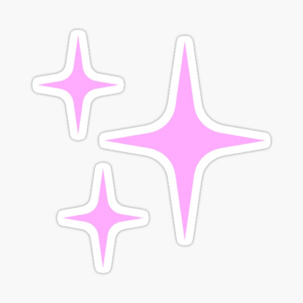 "Pink Sparkles Emoji" Sticker for Sale by dlvrom Redbubble