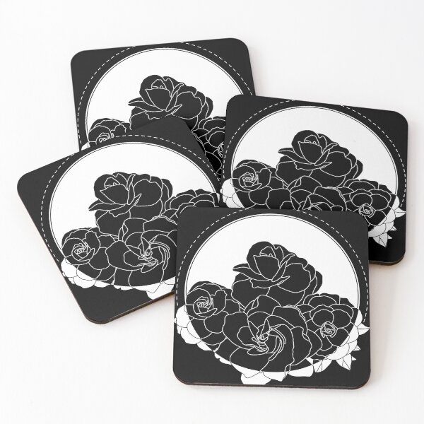Item preview, Roses in Circle alt | Black and White Flowers designed and sold by Edgy--Girl.