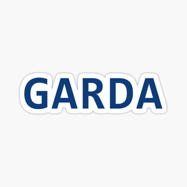 Garda Font Blue Sticker