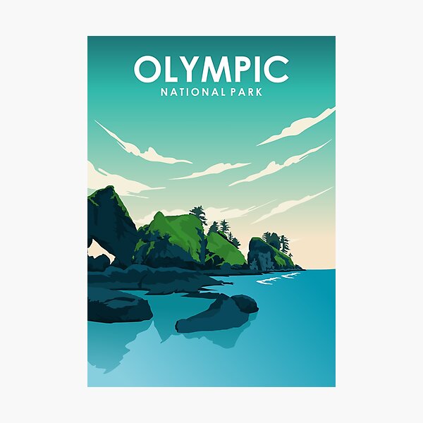 Item preview, Olympic National Park Travel Poster designed and sold by Stadify.