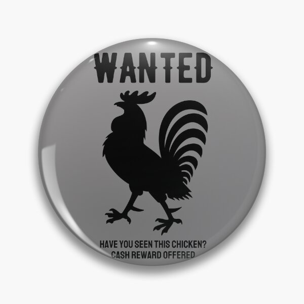 Item preview, Wanted. Have You Seen This Chicken? Black Silhouette, Text. designed and sold by JellyBeenzz.