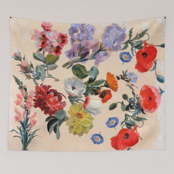 Item preview, SPRING FLOWERS,POPPIES,LILIES,ANEMONES, MORNING GLORIES IN PINK Floral Pattern designed and sold by BulganLumini.