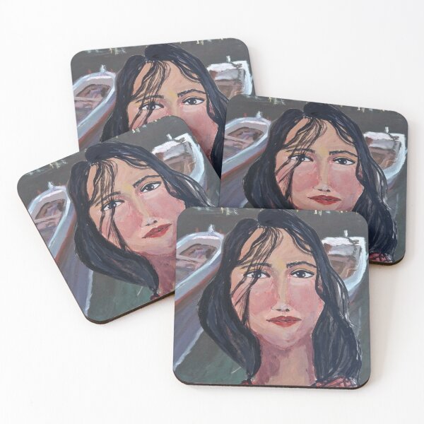 Item preview, FEMALE PORTRAIT & NIGHT SEASCAPE designed and sold by IvanaKada.