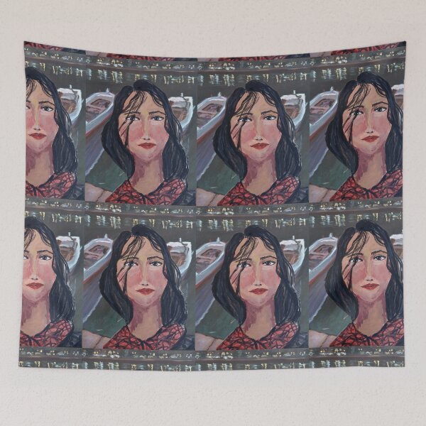 Item preview, FEMALE PORTRAIT & NIGHT SEASCAPE designed and sold by IvanaKada.