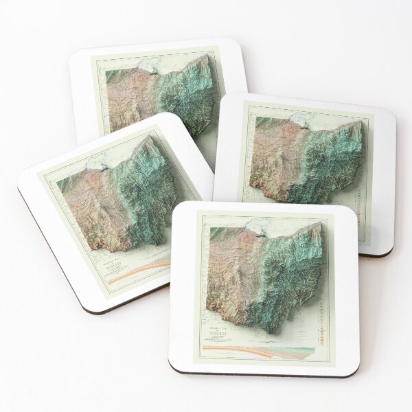 Item preview, 1920 Ohio Relief Map 3D digitally-rendered designed and sold by ThinkAboutMaps.