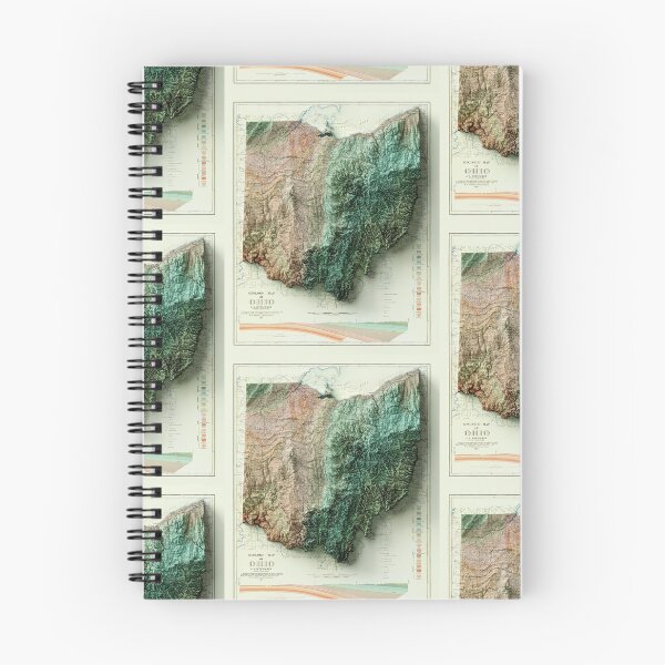 Item preview, Mapa en relieve de Ohio de 1920 renderizado digitalmente en 3D designed and sold by ThinkAboutMaps.