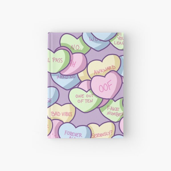 Snarky Conversation Hearts Hardcover Journal