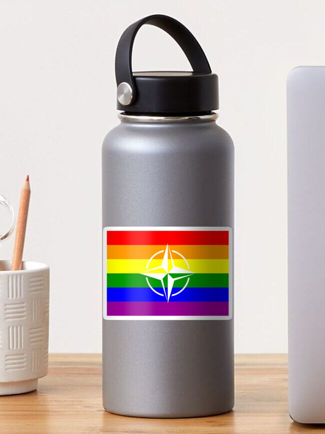 Thumbnail 1 von 3, Sticker, Nato Lgbtq Pride Flag designt und verkauft von SozioNiko.