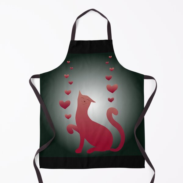 Item preview, Loving Cat with red hearts designed and sold by Liza-RKS.