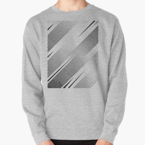 Black and pink modern abstract halftone dotted background Pullover Sweatshirt