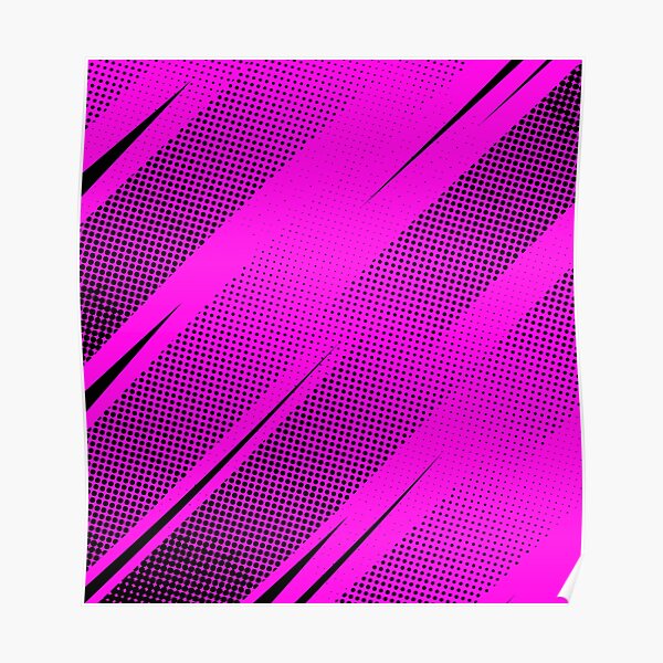 Black and pink modern abstract halftone dotted background Poster