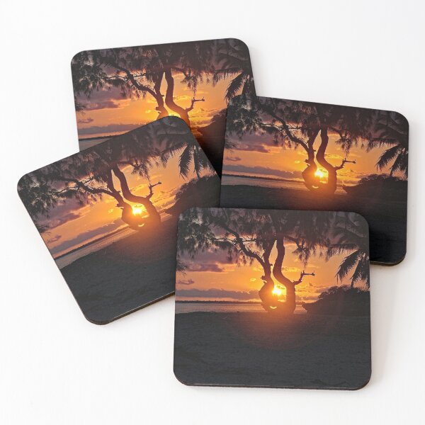 Item preview, Sunset Tropical Beach Trees Evening Landscape designed and sold by worldways.