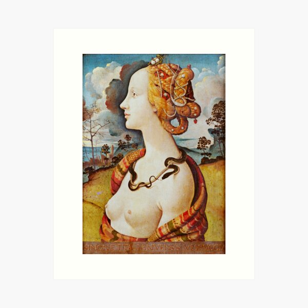 Item preview, Portrait of Simonetta Vespucci - Piero di Cosimo designed and sold by brushandframes.