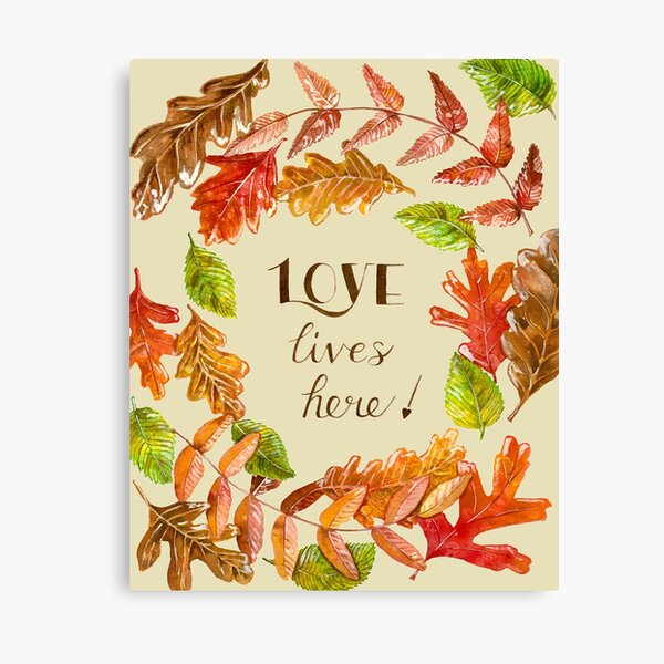 Love Lives Here Wall Art Canvas Print