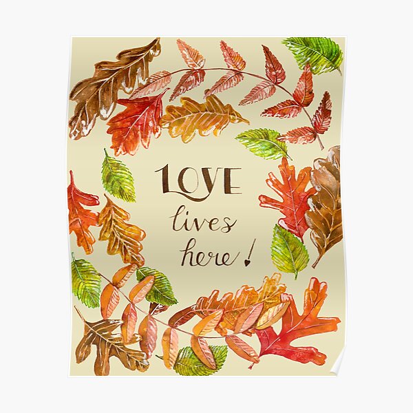 Love Lives Here Wall Art Poster