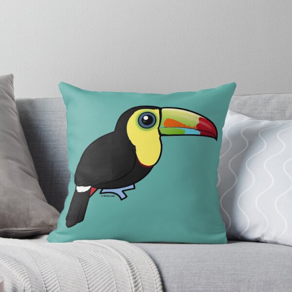 Birdorable Keel-billed Toucan Throw Pillow