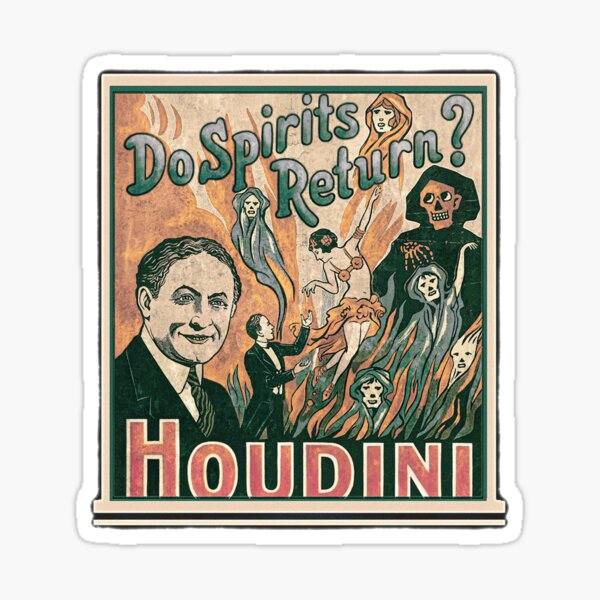Magician Houdini Spirit Memory Dream Vintage Concept Sticker