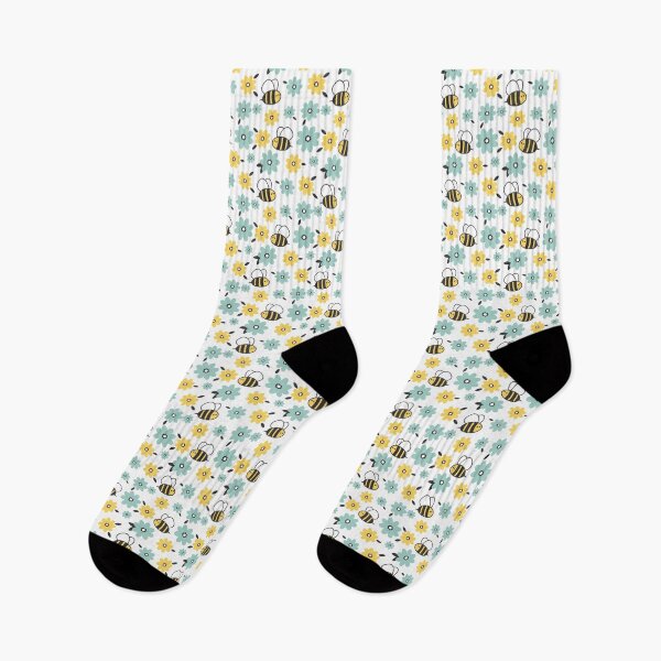 Item preview, Cute Honey Bee Flower Pattern Design designed and sold by micreations.