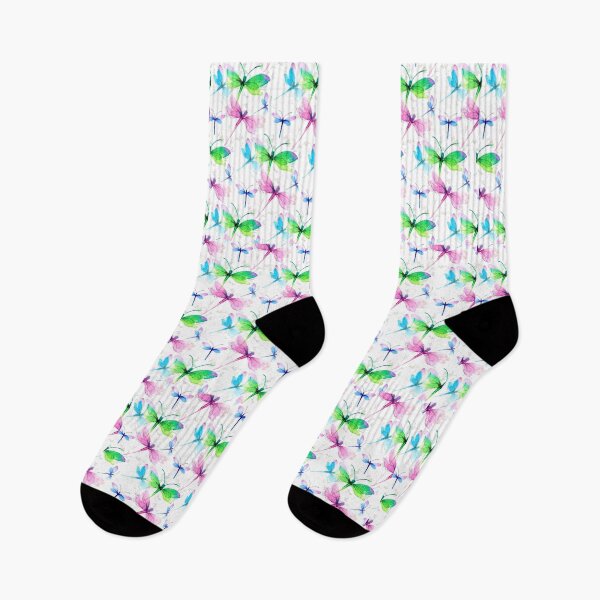 Item preview, Dragonfly neon with white background designed and sold by Edith Jacobs.