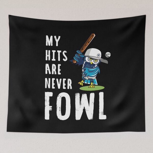 Item preview, My Hits Are Never Fowl Funny Owl Pun designed and sold by KrisSidDesigns.