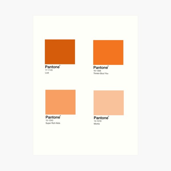 Pantone Orange Wall Art Redbubble