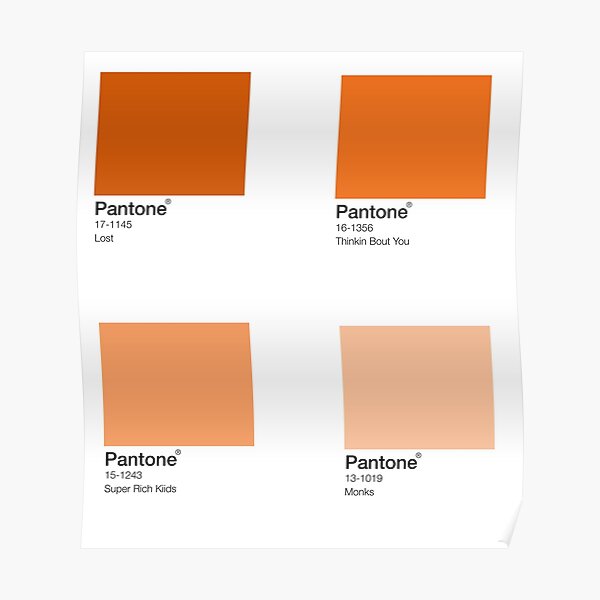 Orange Pantone Posters Redbubble