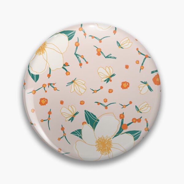 Item preview, White Flower Pattern With Pink Background designed and sold by NaomiBalog.