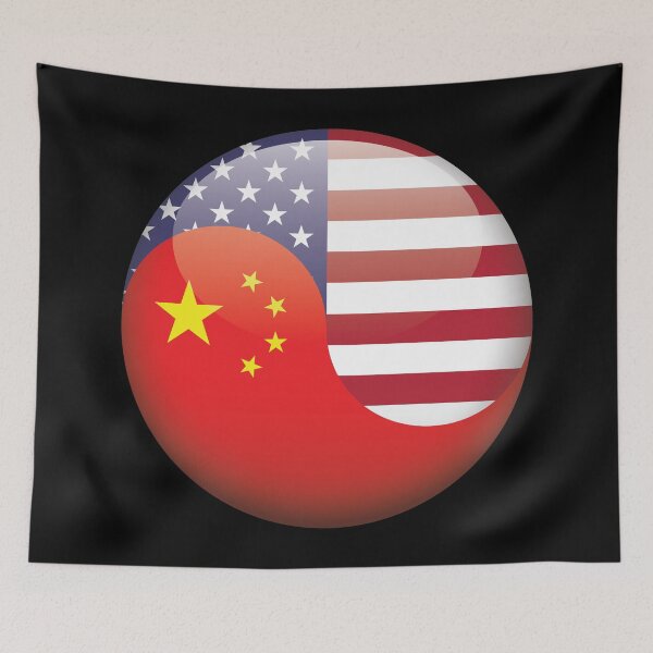 Item preview, United States & China Yin Yang designed and sold by lurchmerch.