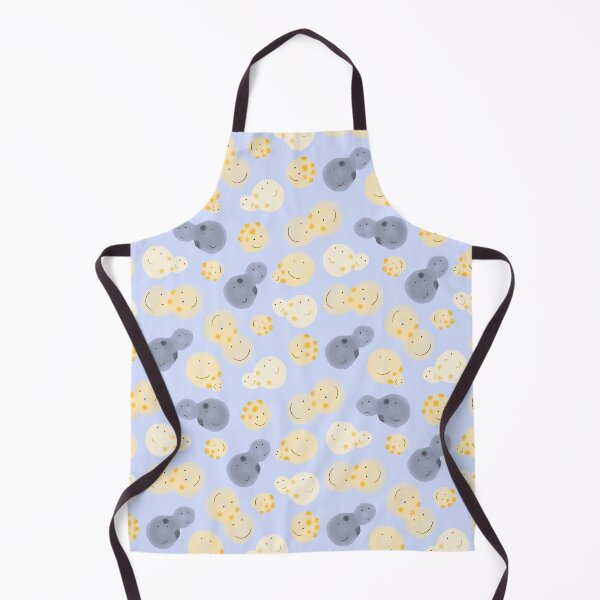 Item preview, Cute Watercolor Baker's Yeast in Grey and Orange on Blue designed and sold by fogoosherie.