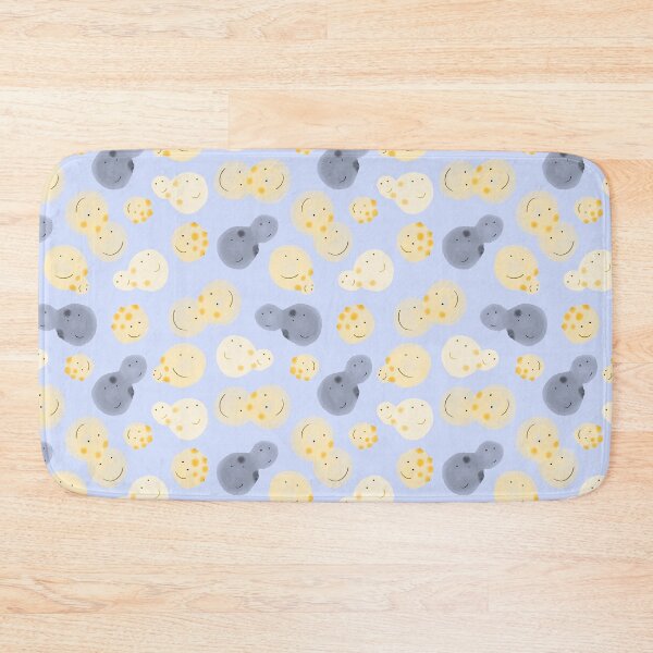 Item preview, Cute Watercolor Baker's Yeast in Grey and Orange on Blue designed and sold by fogoosherie.