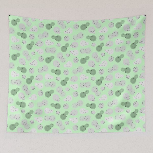 Item preview, Cute Watercolor Baker's Yeast in Grey on Green designed and sold by fogoosherie.