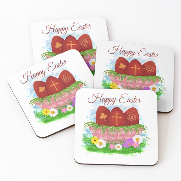 Item preview, orthodox easter - easter eggs with traditional patterns in basket with flowers  designed and sold by MimmyG.