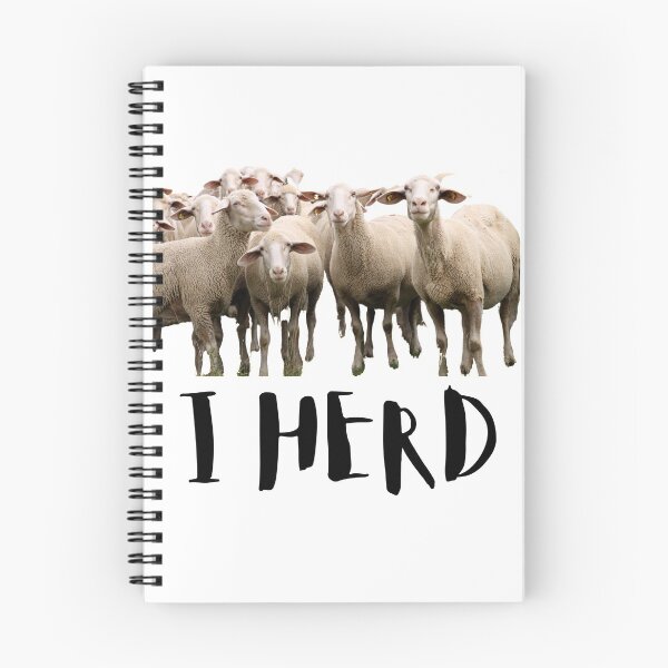 Item preview, I Herd. Sheep. Photo, Black Text designed and sold by JellyBeenzz.