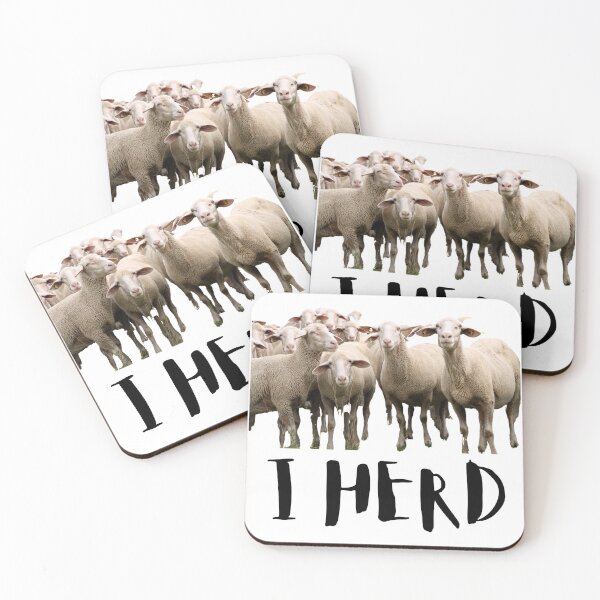 Item preview, I Herd. Sheep. Photo, Black Text designed and sold by JellyBeenzz.