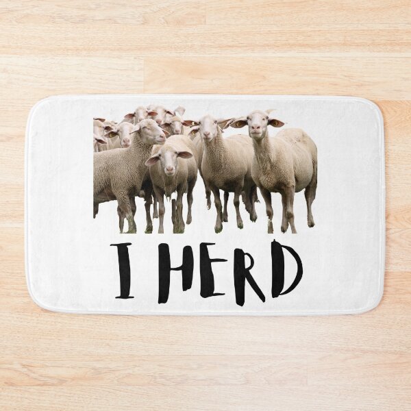 Item preview, I Herd. Sheep. Photo, Black Text designed and sold by JellyBeenzz.