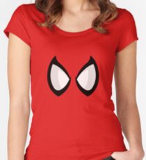 FunnyBONE Spidey Face Women's Fitted Scoop T-Shirt