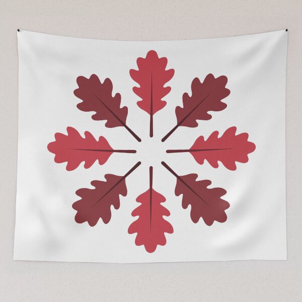 Item preview, Radial Oak Leaves (Red) designed and sold by John Uttley.