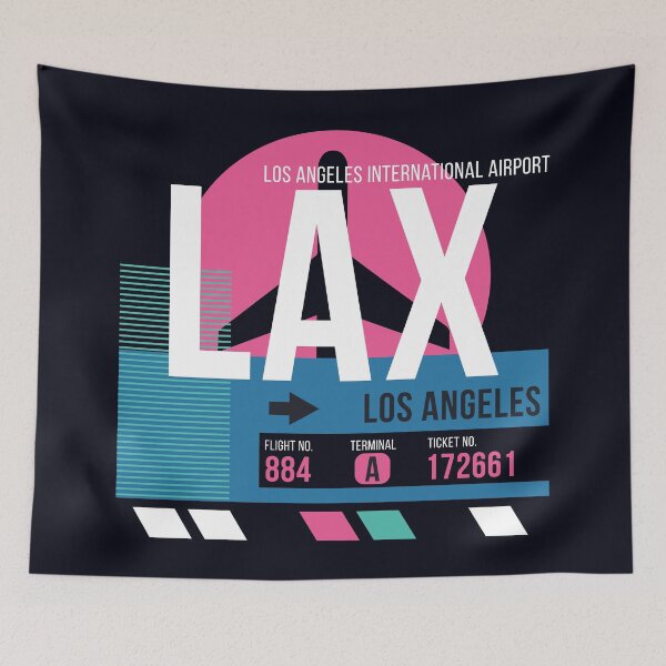 Item preview, Los Angeles, California (LAX) Airport Code Baggage Tag designed and sold by SLAG-Creative.