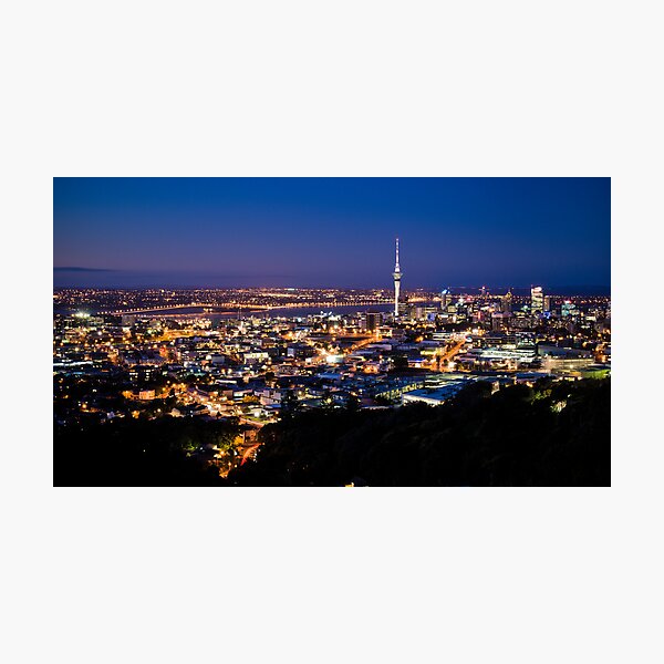 Auckland City from Mt Eden  Photographic Print