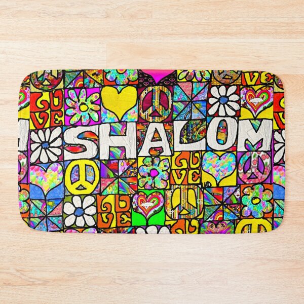 Item preview, 70s RETRO SHALOM PEACE POSTER designed and sold by THE AMERICAN TEEVANGELIST.